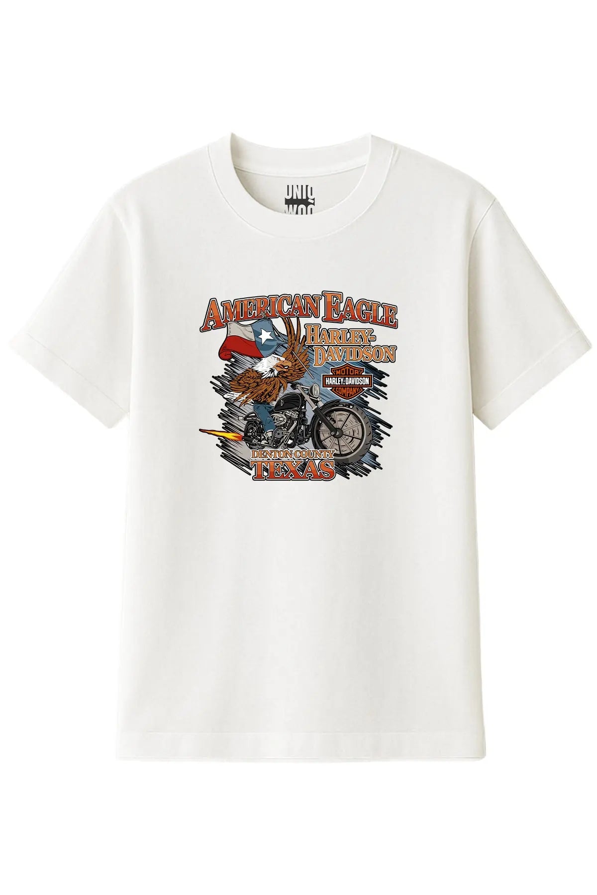 Amerikan Eagle Harley Tişört - UNIQWO