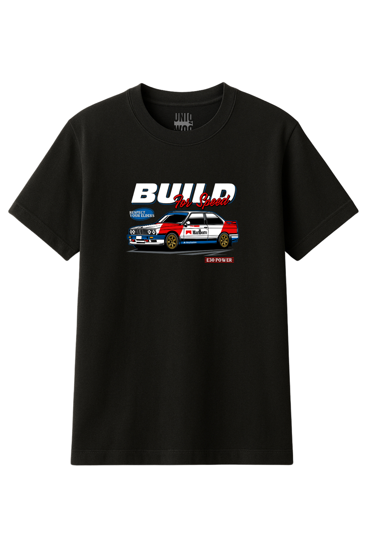 BMW E30 Marlboro Racing Tasarımlı Tişört UNIQWO