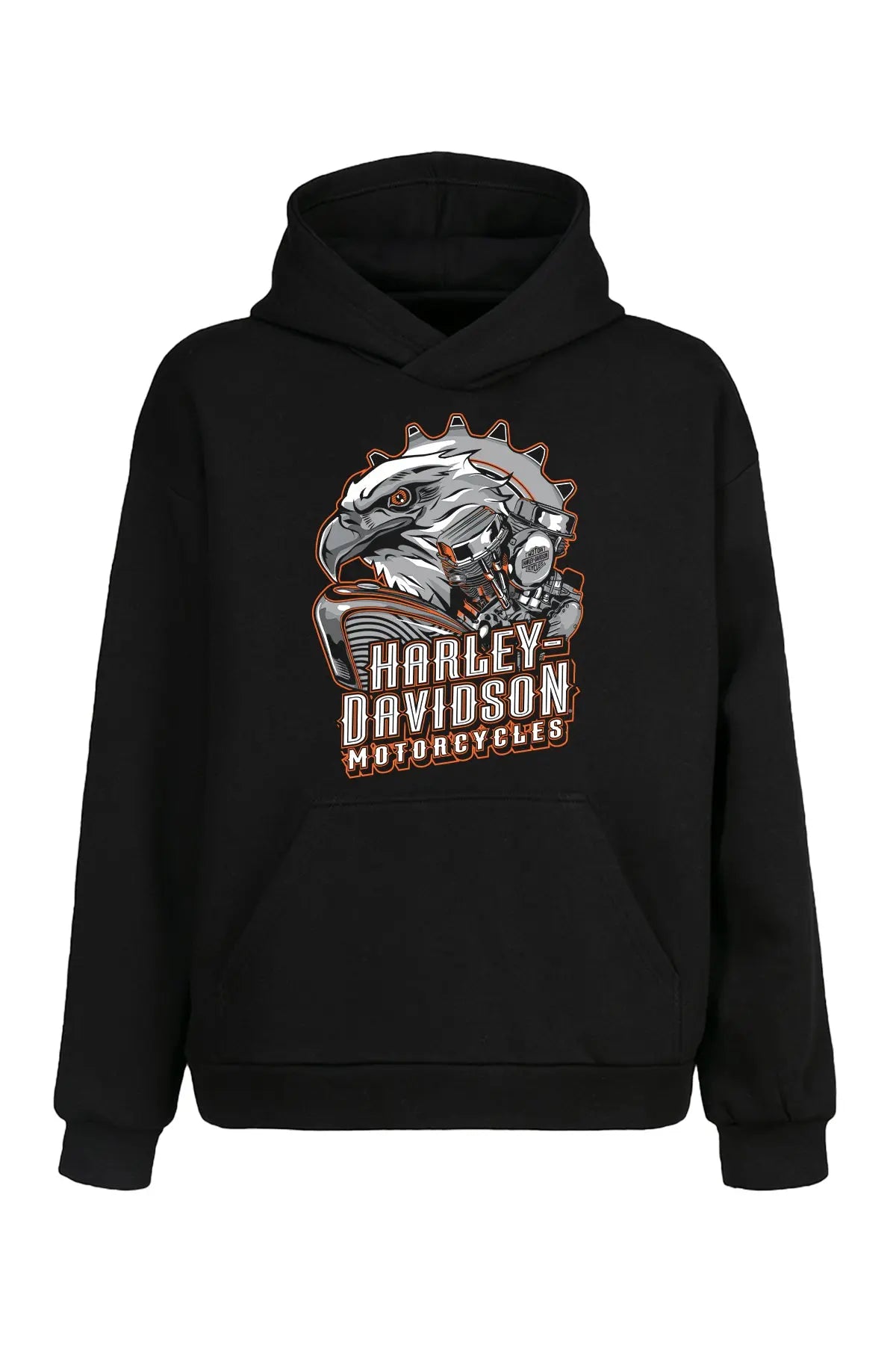 Demir Kartal Harley Kapüşonlu Sweatshirt UNIQWO