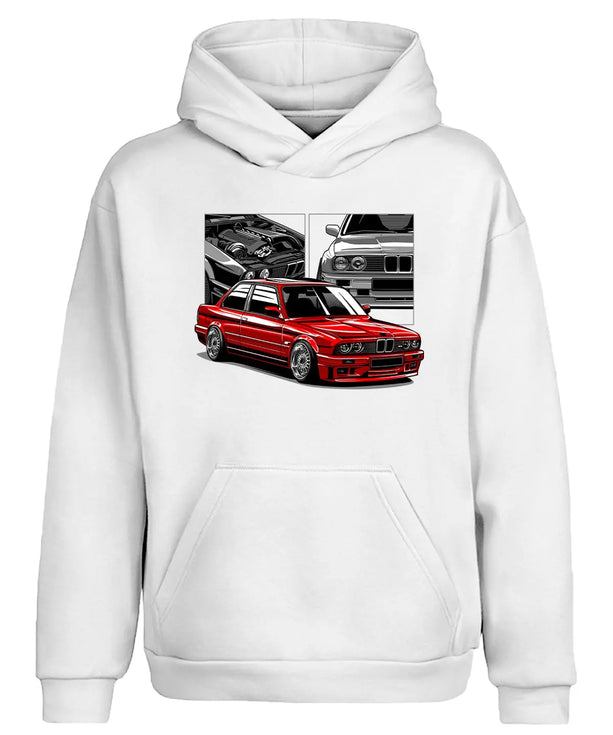 Efsanevi BMW E30 M3 Kapüşonlu Sweatshirt | İkonik E30 Tutkunlarına Özel