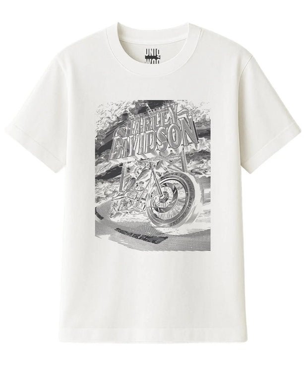 Harley Firestorm Tişört – Retro Motorcu Grafik Tasarım