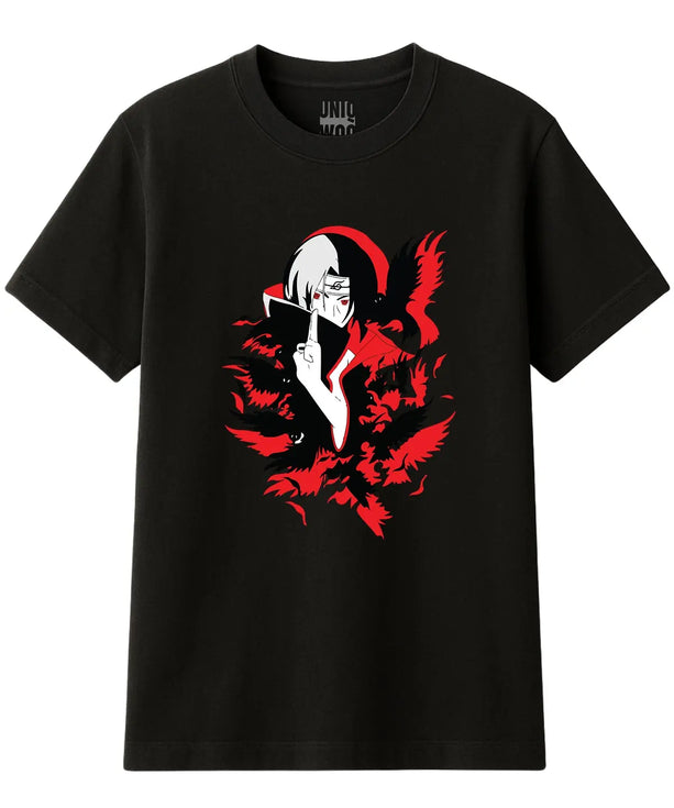 Itachi Uchiha Siluetli Naruto Anime Tişört UNIQWO
