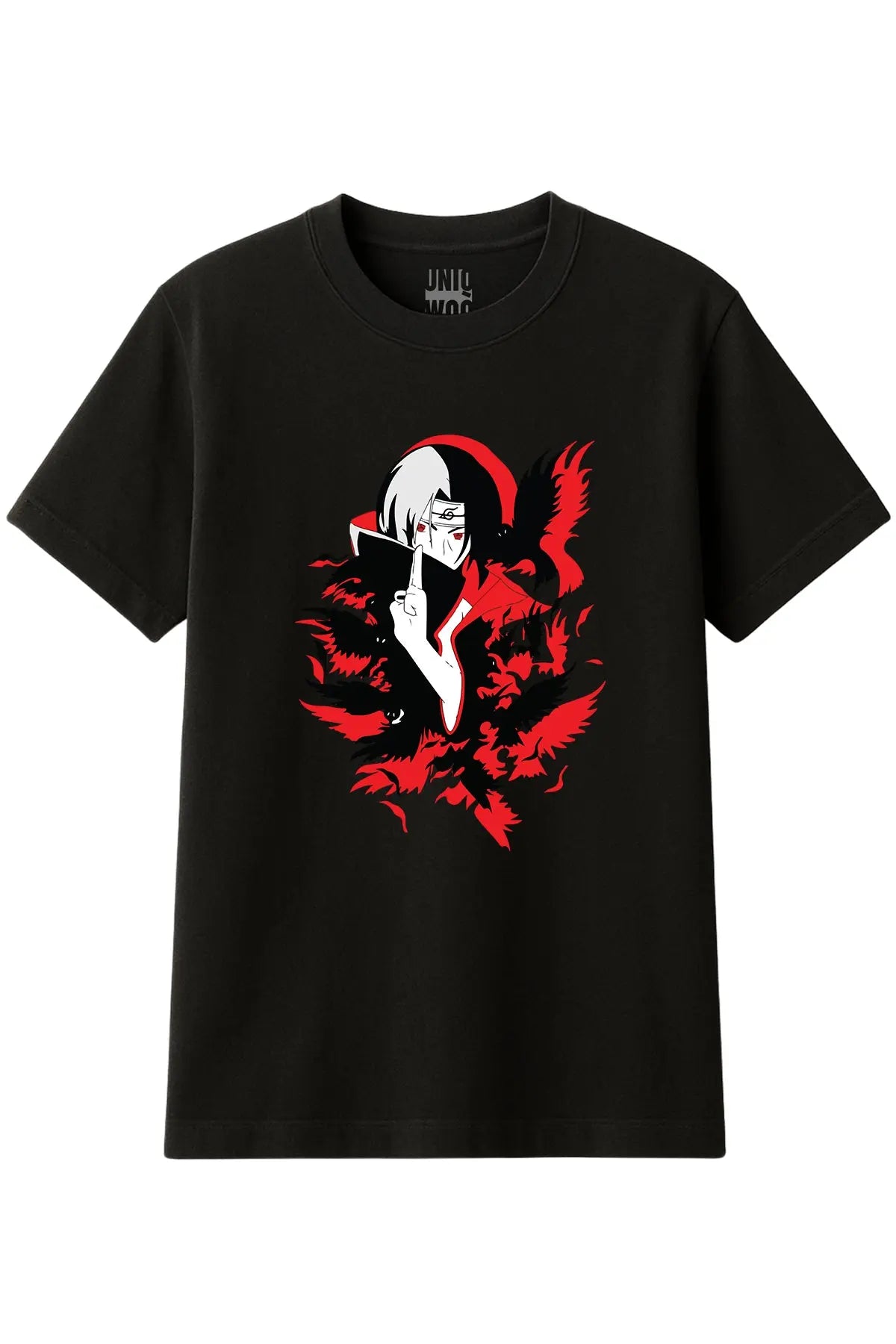 Itachi Uchiha Siluetli Naruto Anime Tişört UNIQWO
