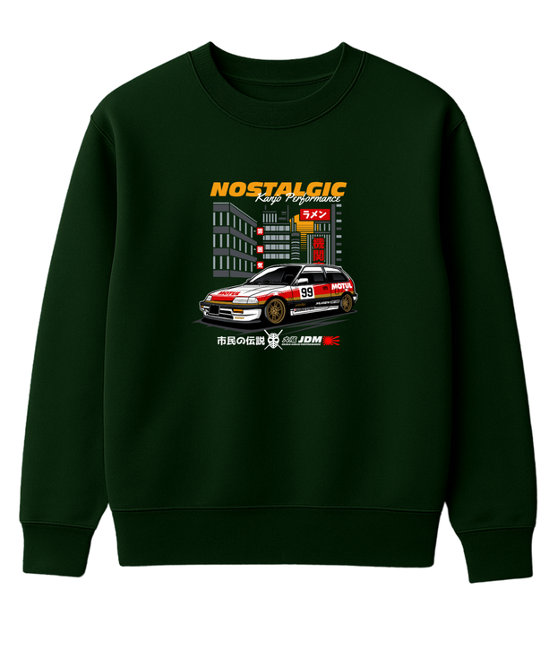 Kanjo Performance JDM Retro Araba Sweatshirt UNIQWO