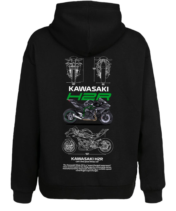 Kawasaki H2R Kapüşonlu Sweatshirt UNIQWO