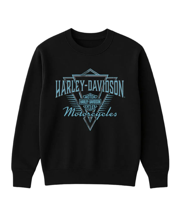 Klasik Harley Mavi Logo Sweatshirt UNIQWO
