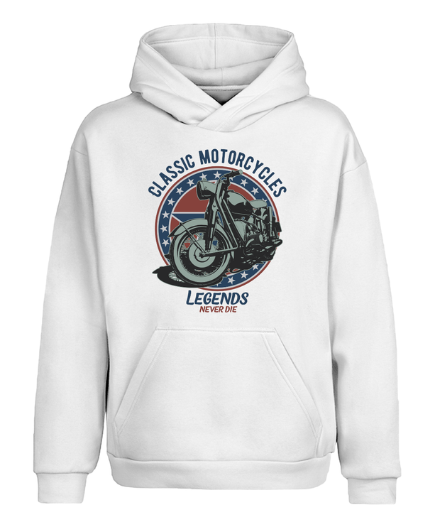 Legends Never Die Chopper Motor Kapüşonlu Sweatshirt UNIQWO