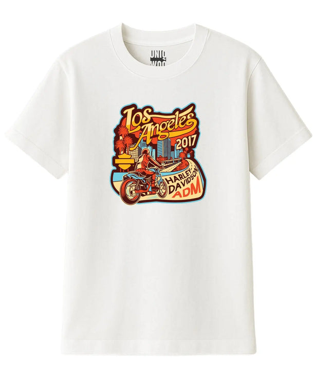 Los Angeles Harley Davidson Tişört – Retro Sürüş Temalı Tasarım