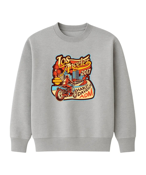Los Angeles Harley Davidson Sweatshirt – Retro Motor Tasarımı