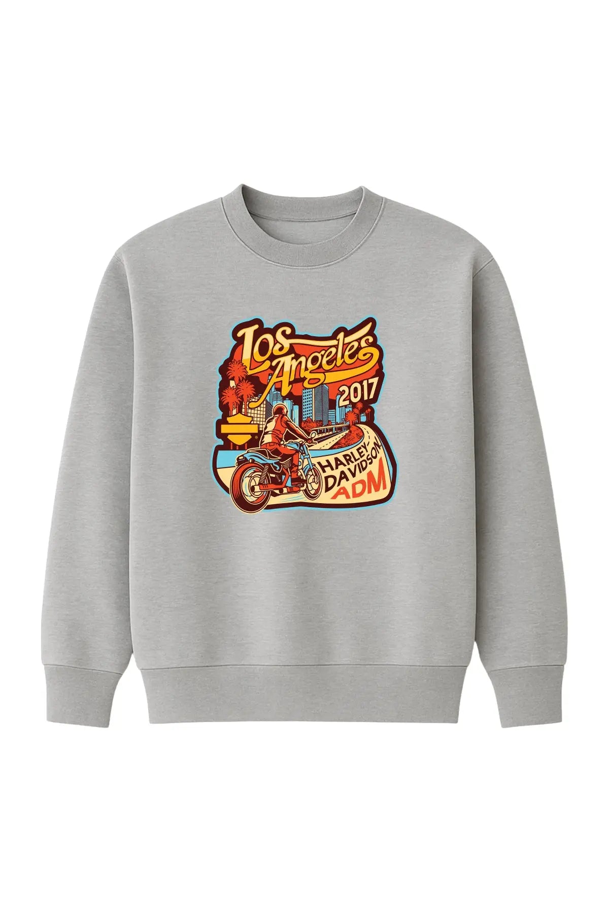 Los Angeles Harley Davidson Sweatshirt – Retro Motor Tasarımı