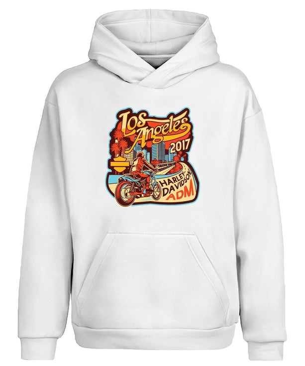Los Angeles Harley Davidson Kapüşonlu Sweatshirt – Retro Motor Tarzı