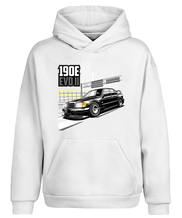 Mercedes 190E Evo 2 Kapüşonlu Sweatshirt | Yarış Efsanesini Üzerinde 