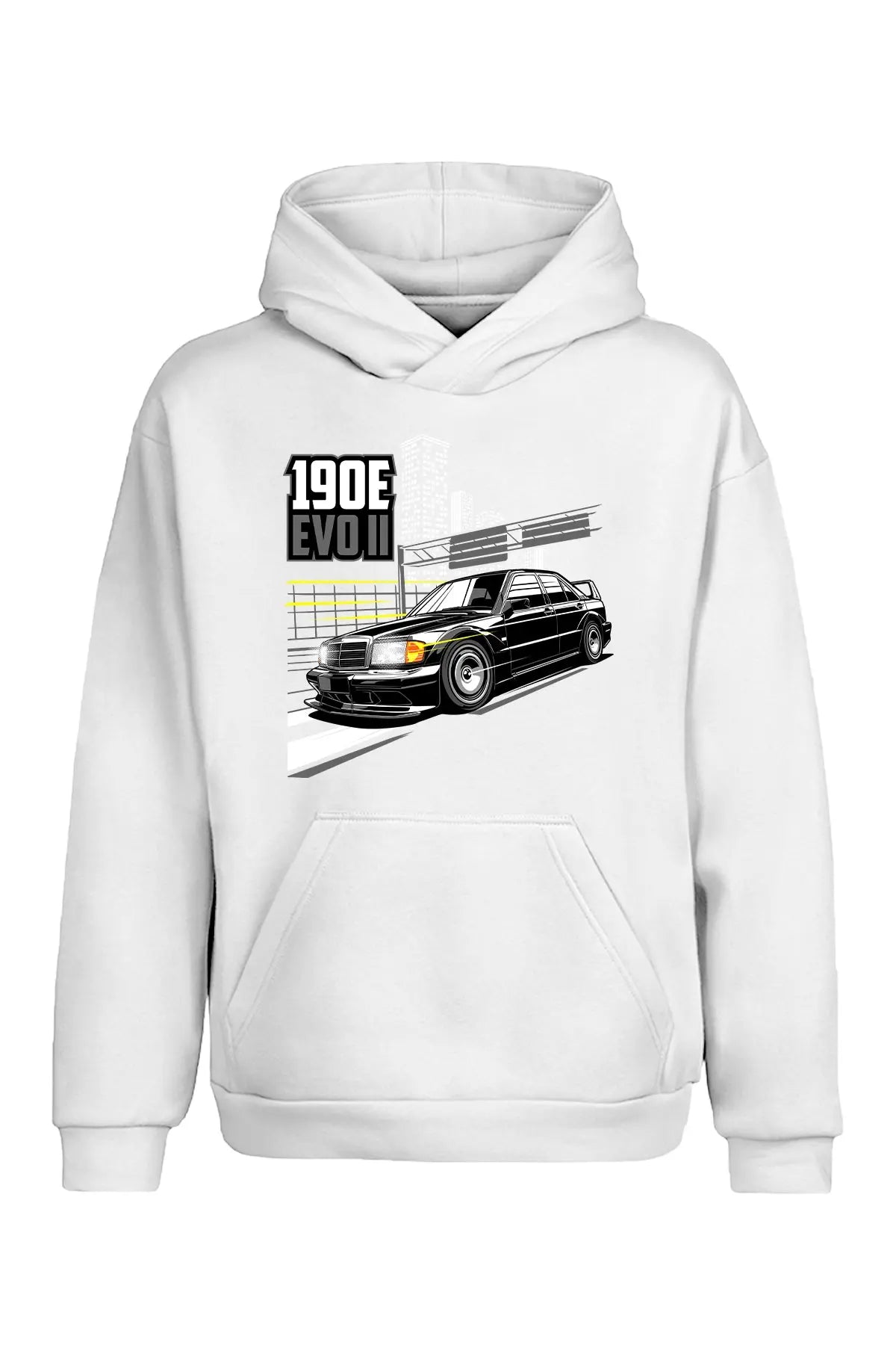 Mercedes 190E Evo 2 Kapüşonlu Sweatshirt | Yarış Efsanesini Üzerinde 
