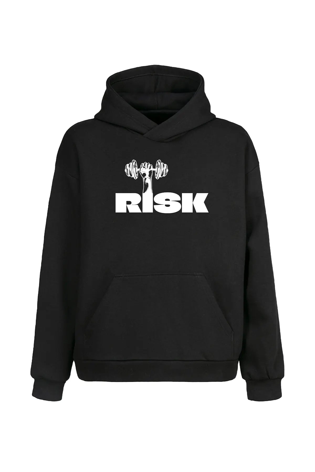 Motivasyonel Risk Tasarımlı Sporcu Kapüşonlu Sweatshirt - UNIQWO