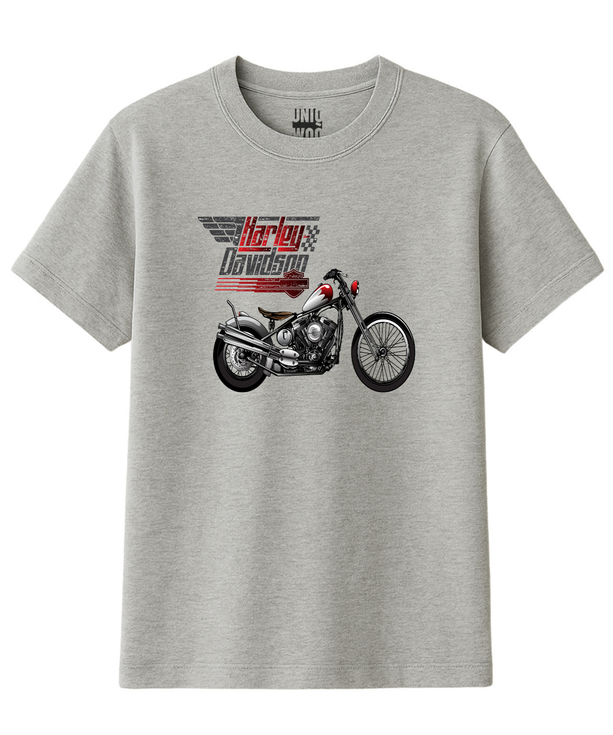 Retro Chopper Motor Tasarımlı Tişört UNIQWO