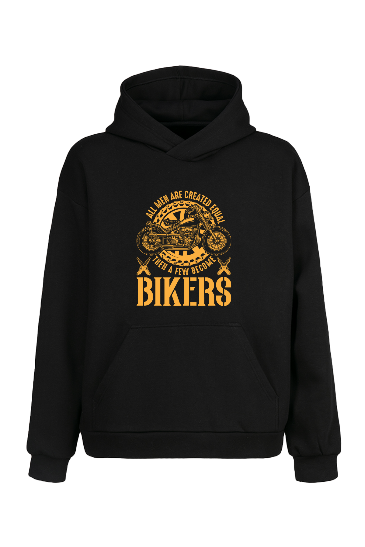 Retro Chopper Motorcu Kapüşonlu Sweatshirt UNIQWO
