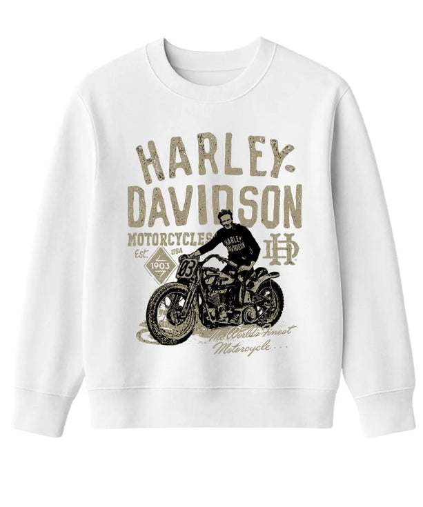Retro Motorcu Harley Davidson Sweatshirt UNIQWO