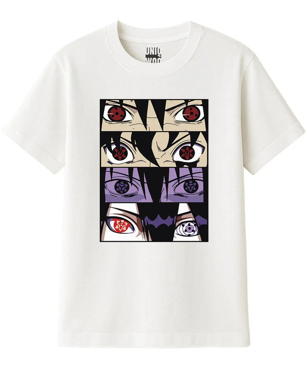 Sasuke Uchiha Sharingan ve Rinnegan Göz Tişört UNIQWO