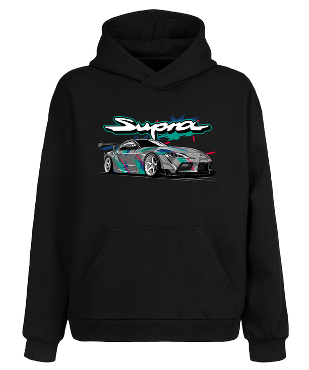 Toyota Supra Drift Racing Tasarımlı Kapüşonlu Sweatshirt UNIQWO