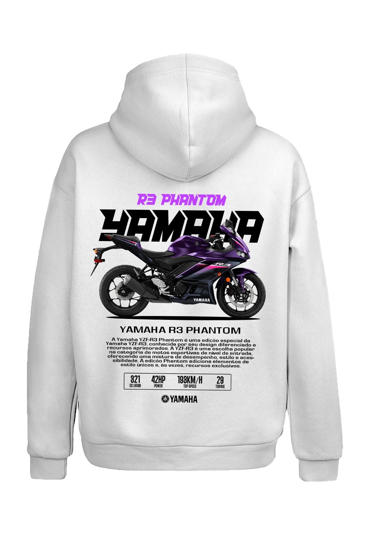 Yamaha R3 Phantom Kapüşonlu Sweatshirt UNIQWO