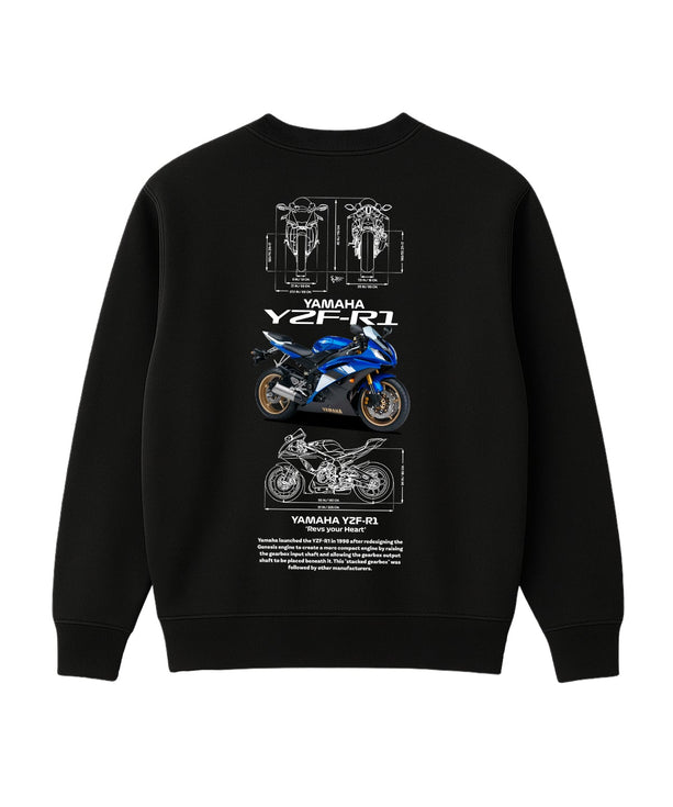 Yamaha YZF R1 Azul Sweatshirt UNIQWO