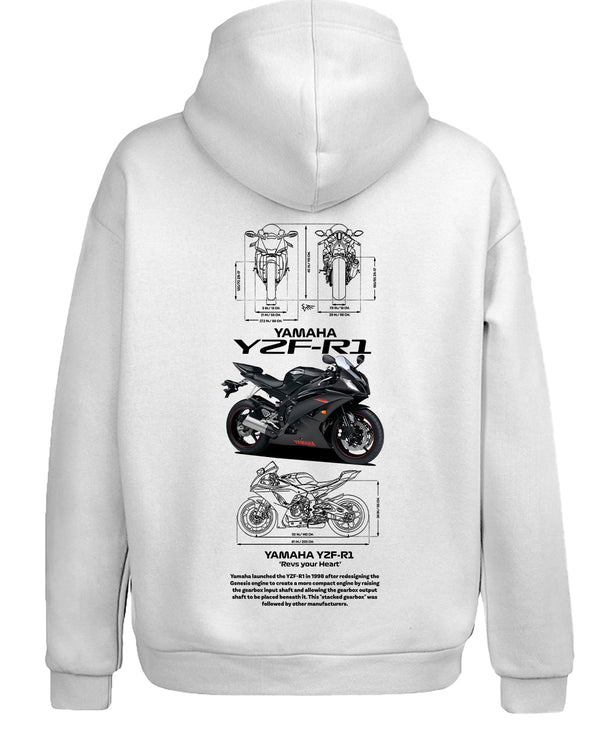 Yamaha YZF R1 Kapüşonlu Sweatshirt UNIQWO