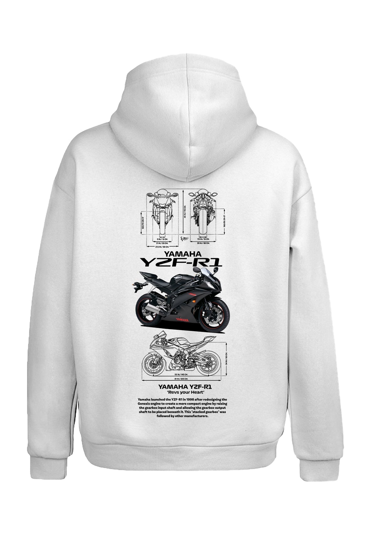 Yamaha YZF R1 Kapüşonlu Sweatshirt UNIQWO