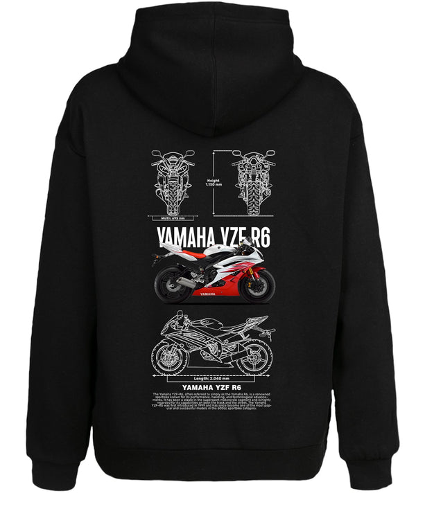 Yamaha YZF R6 Kapüşonlu Sweatshirt UNIQWO